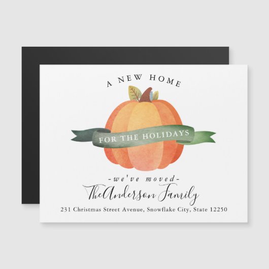 ニューホームムーブドパンプキンホリデームービングアナウンスメント (正面/裏面)