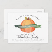 ニューホームムーブハッピーサンクスギビングホリデームービング 案内ポストカード (正面/裏面)