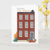 ニューホームメモリーズタウンハウスおめでとうカード カード (黄色い花)