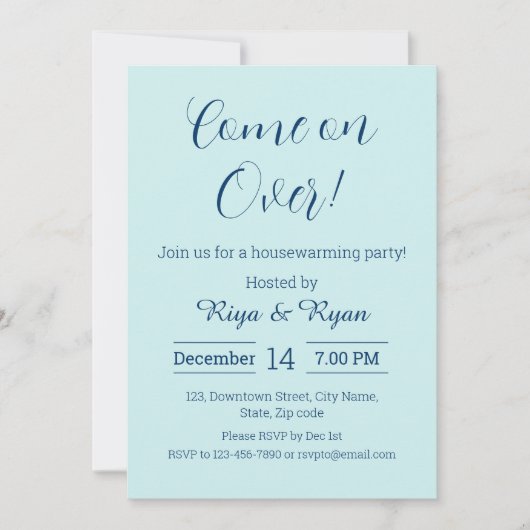 ニューホームモダンアエレガントア引っ越し祝いパーティーパーティー 招待状 (正面)