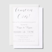 ニューホームモダンエレガント赤面引っ越し祝いパーティーパーティー ベラム紙招待状 (オフセット)