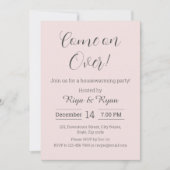 ニューホームモダンエレガント赤面引っ越し祝いパーティーパーティー 招待状 (正面)