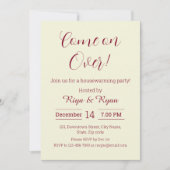 ニューホームモダンベエレガントージュ引っ越し祝いパーティーパーティー 招待状 (正面)