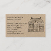 ニューホームモダン建築コントラクタークラフト 名刺 (裏面)