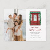 ニューホームレッドクリスマスドア引越し写真 シーズンポストカード (正面)