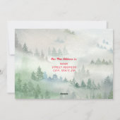 ニューホームレッドトラック水カラーフラットホリデーカード シーズンカード (裏面)