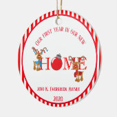 ニューホーム一年目トナカイ セラミックオーナメント (左)