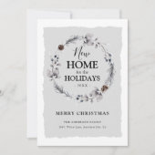 ニューホーム冬素朴リースクリスマス シーズンカード (正面)