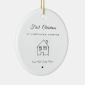 ニューホーム初めてのクリスマスハウススケッチかわいい セラミックオーナメント (右)