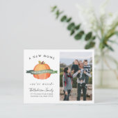 ニューホーム引っ越しましたパンプキンフォトホリデームービング 案内ポストカード (スタンド正面)