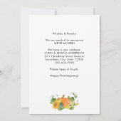 ニューホーム引っ越しましたフローラカボチャ秋ムービング 案内状 (裏面)