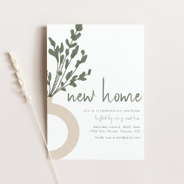 ニューホーム引っ越し祝いパーティーパーティの招待状テンプレート 招待状