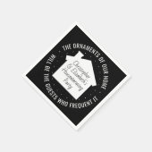 ニューホーム引っ越し祝いパーティーパーティー白黒モダン スタンダードカクテルナプキン (角)