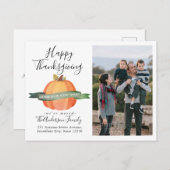 ニューホーム感謝祭かぼちゃの写真ホリデームービング 案内ポストカード (正面/裏面)