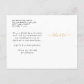 ニューホーム感謝祭の休日の引越し発表 案内ポストカード (裏面)