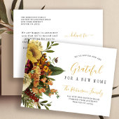 ニューホーム感謝祭の休日の引越し発表 案内ポストカード