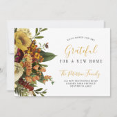 ニューホーム感謝祭の休日の移動 案内状 (正面)