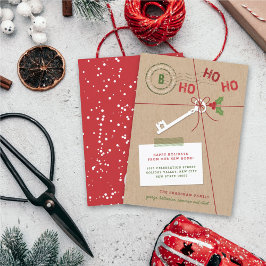 ニューホーム新しい鍵ホリデームービングアナウンスメントカード シーズンカード