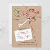 ニューホーム新しい鍵ホリデームービングアナウンスメントカード シーズンカード (正面)