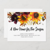ニューホーム秋シーズン引っ越しましたひまわりムービング 案内ポストカード (正面/裏面)