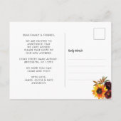 ニューホーム秋シーズン引っ越しましたひまわりムービング 案内ポストカード (裏面)