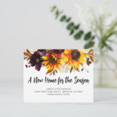 ニューホーム秋シーズン引っ越しましたひまわりムービング 案内ポストカード (スタンド正面)