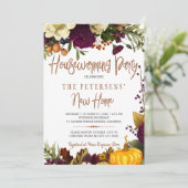 ニューホーム秋モダン秋引っ越し祝いパーティーパーティー 招待状 (スタンド正面)