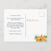 ニューホーム移動感謝祭フローラカボチャ移動 シーズンポストカード (裏面)