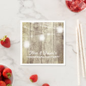 ニューホーム素朴ウッドカスタム引っ越し祝いパーティーパーティー スタンダードカクテルナプキン (インサイチュ)