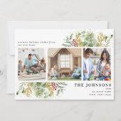 ニューホーム金ゴールド冬植物緑3枚の写真 シーズンカード (正面)