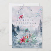 ニューホーム霧の深い冬の森からメリークリスマス 案内状 (正面)