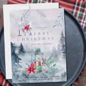 ニューホーム霧の深い冬の森からメリークリスマス 案内状