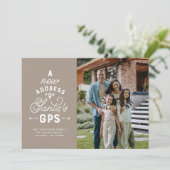 ニューホーム4枚の写真ベージクリスマス シーズンカード (スタンド正面)