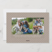 ニューホーム4枚の写真ベージクリスマス シーズンカード (裏面)