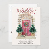 ニューホーム – ホリデーズクリスマスドアムービングア 案内ポストカード (正面/裏面)