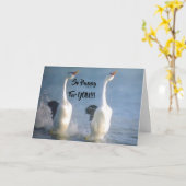 **ニューホーム**我々は「あなた」のための喜びの踊りである カード (黄色い花)