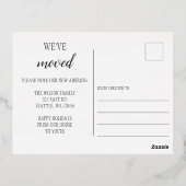 ニューホームfor the Holidaysムービングフォトフォイルホリダ 箔シーズンポストカード (裏面)