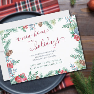 ニューホームfor the holidays冬の葉が動く 案内状