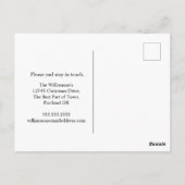 ニューホームfor the Holidays |暖炉とストッキング ポストカード (裏面)