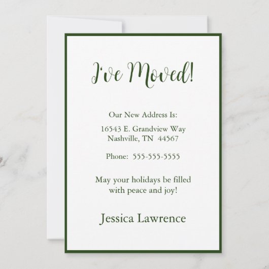 ニューホームfor the Holidays 案内状 (裏面)