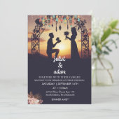 ニューホーモダンラスエレガントトワイライト結婚ズ 招待状 (スタンド正面)