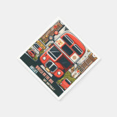 ニューボーイかわいい女の子ツアーシティパーティーバス1st誕生日 スタンダードカクテルナプキン (角)