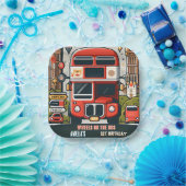 ニューボーイかわいい女の子ツアーシティパーティーバス1st誕生日 ペーパープレート (パーティー)