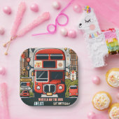 ニューボーイかわいい女の子ツアーシティパーティーバス1st誕生日 ペーパープレート (パーティー)