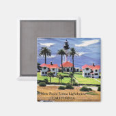 ニューポイントロマライトハウス、カリフォルニアマグネット マグネット (正面/裏面)