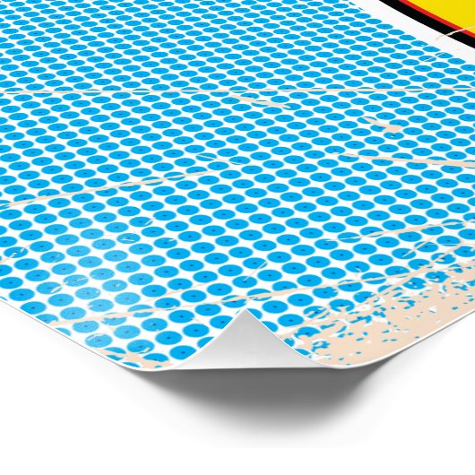 ニューポップ・アートのヨ図解入りの、写真付きのークの地図 ポスター (コーナー)