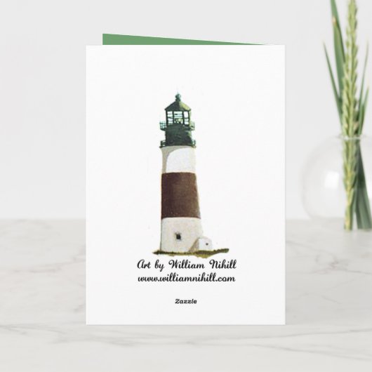 ニューポートの海景の海の誕生日の挨拶状 カード (裏面)