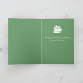 ニューポートの海景の海の誕生日の挨拶状 カード (内部)