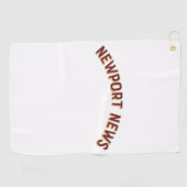 ニューポートニュース、バージニアヴィンテージアーチ ゴルフタオル (横)