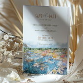 ニューポートハーバー日付を保存する水の色シーサイド 招待状